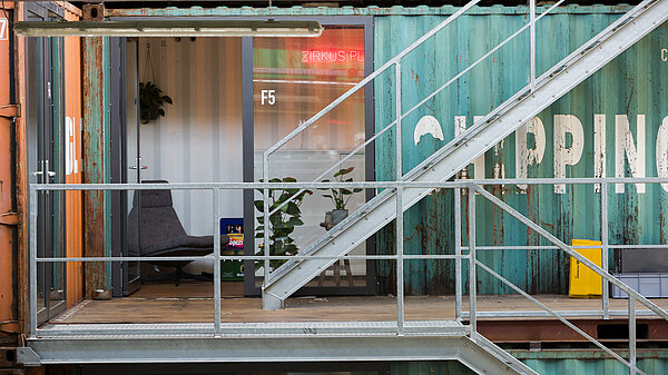 Container-Büro im Perfekt Futur Gründerzentrum